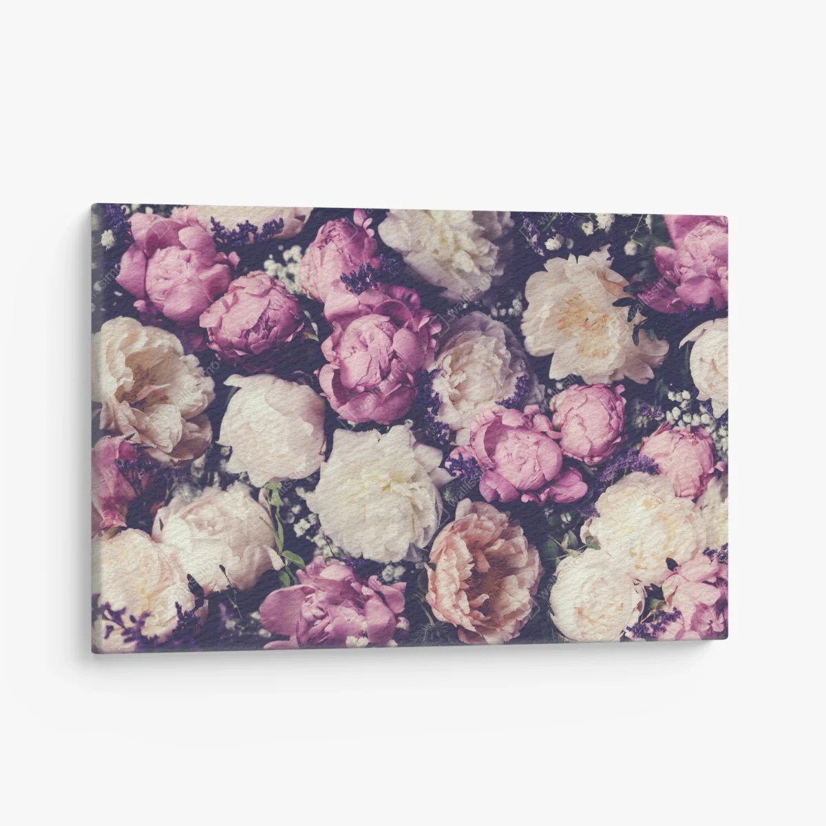 Leinwandbild romantischer pfingstrosenstrauß in pastelltönen – Wallnifity® Leinwandbild romantischer pfingstrosenstrauß in pastelltönen – Wallnifity®