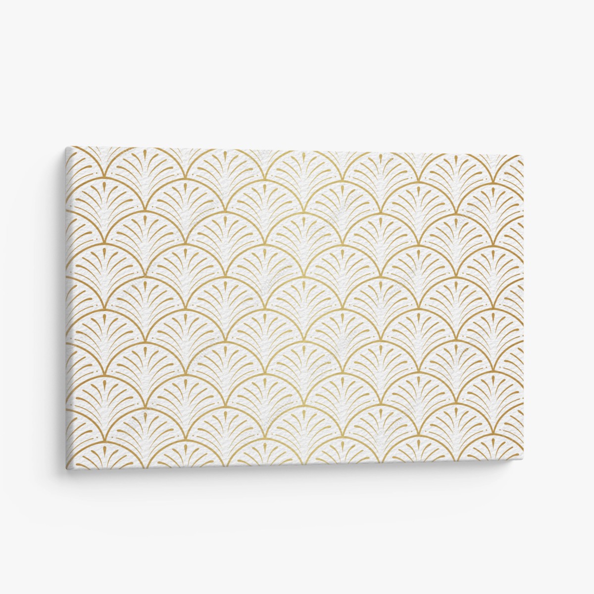 Leinwandbild goldenes art deco fächermuster – Wallnifity®