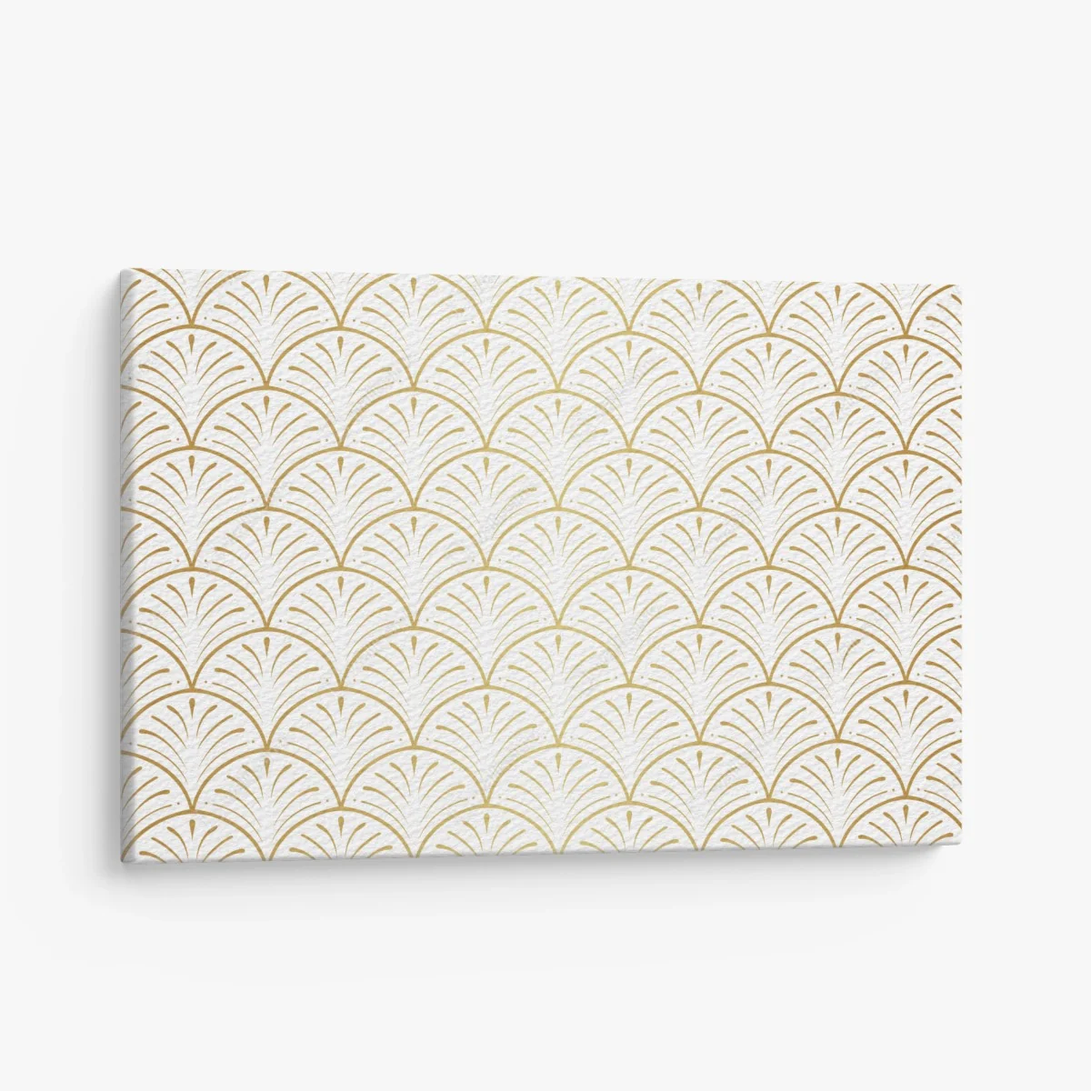 Leinwandbild goldenes art deco fächermuster – Wallnifity®