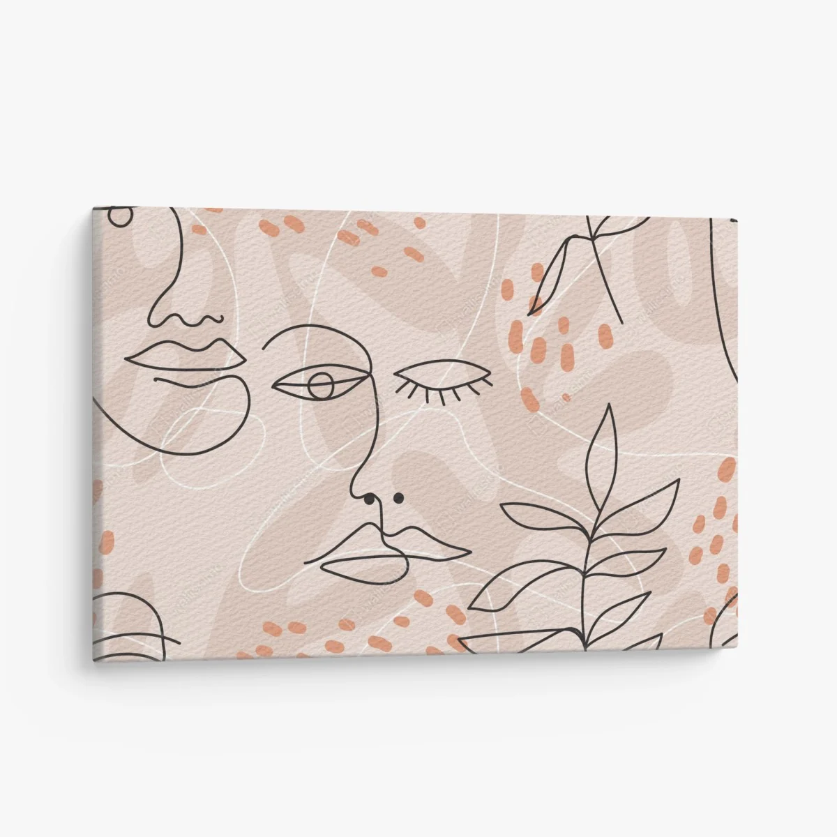 Leinwandbild pastell linienzeichnungen gesichter – Wallnifity® Leinwandbild pastell linienzeichnungen gesichter – Wallnifity®