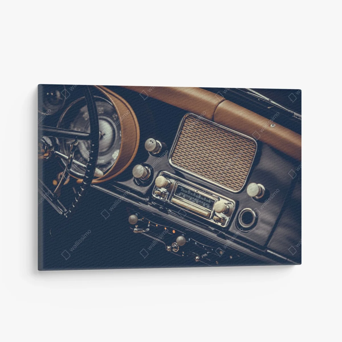 Leinwandbild vintage armaturenbrett nahaufnahme – Wallnifity® Leinwandbild vintage armaturenbrett nahaufnahme – Wallnifity®