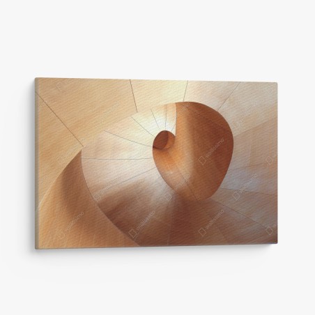 Leinwandbild warme holzspirale – Wallnifity®
