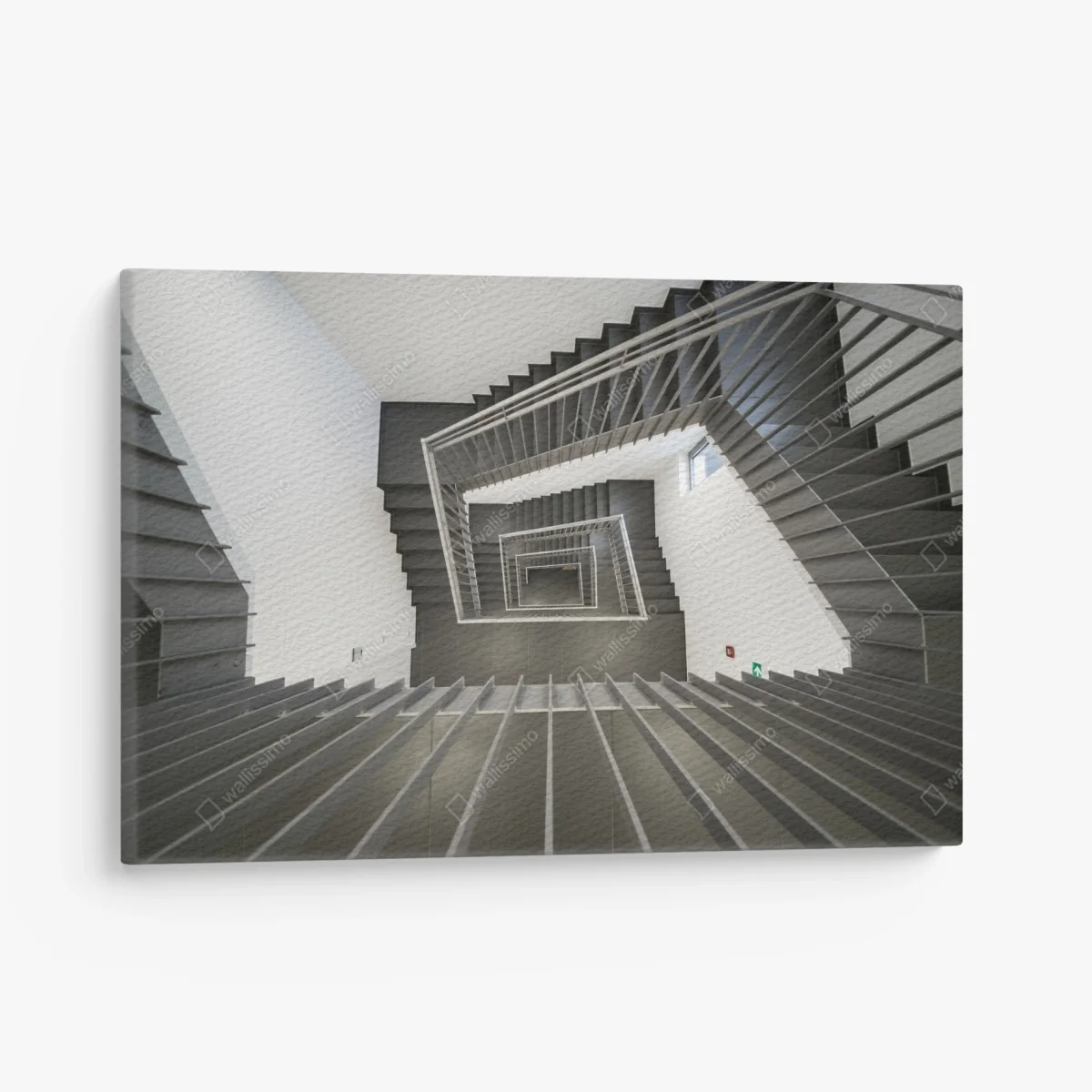 Leinwandbild geometrisches treppenhaus in perspektive – Wallnifity® Leinwandbild geometrisches treppenhaus in perspektive – Wallnifity®