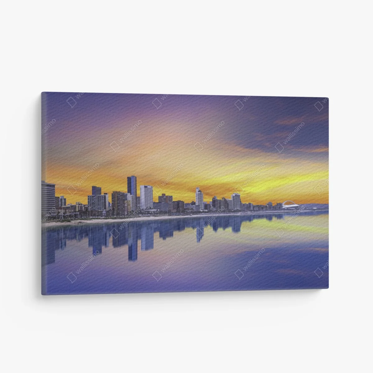 Leinwandbild Durban dämmerung skyline am strand – Wallnifity® Leinwandbild Durban dämmerung skyline am strand – Wallnifity®