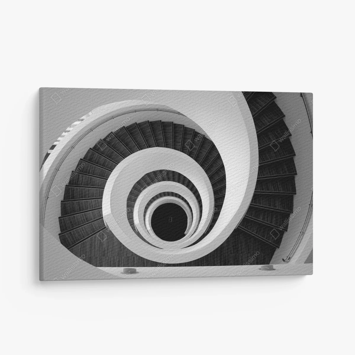 Leinwandbild spiraltreppe in monochrom – Wallnifity® Leinwandbild spiraltreppe in monochrom – Wallnifity®