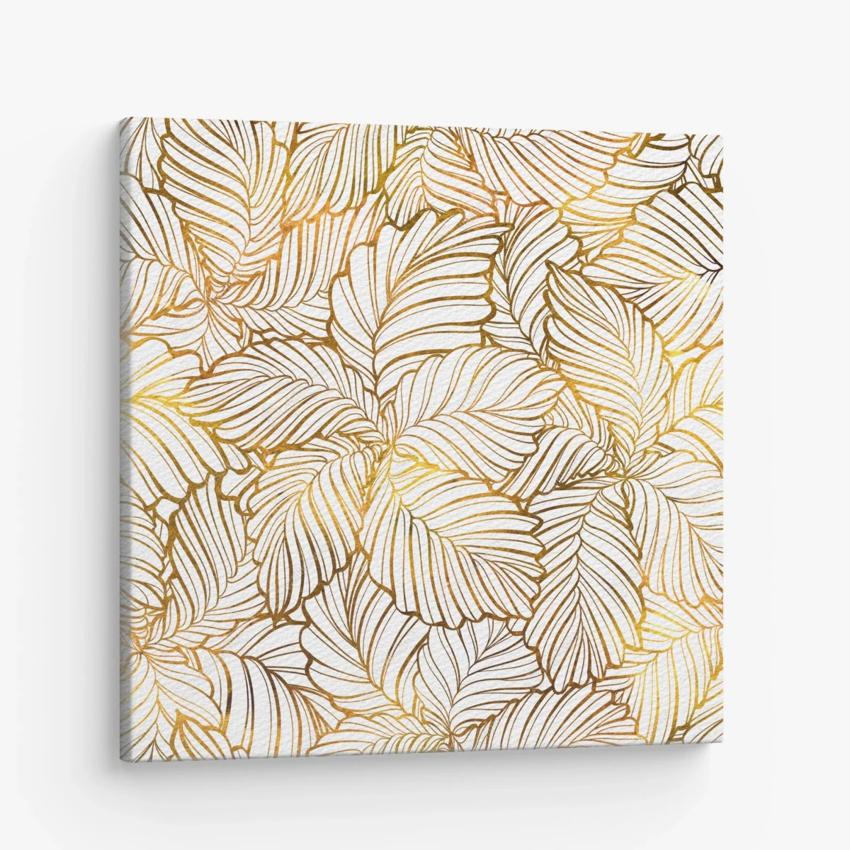 Leinwandbild goldenes blatt line art muster – Wallnifity® Leinwandbild goldenes blatt line art muster – Wallnifity®