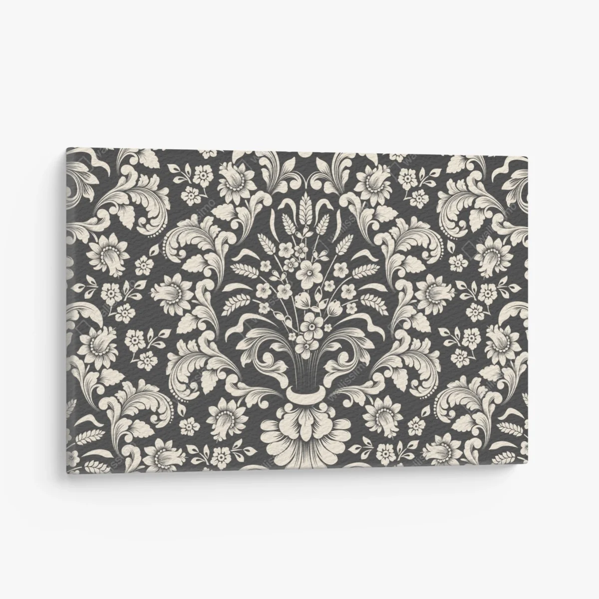 Leinwandbild vintage blumiges damastmuster – Wallnifity® Leinwandbild vintage blumiges damastmuster – Wallnifity®