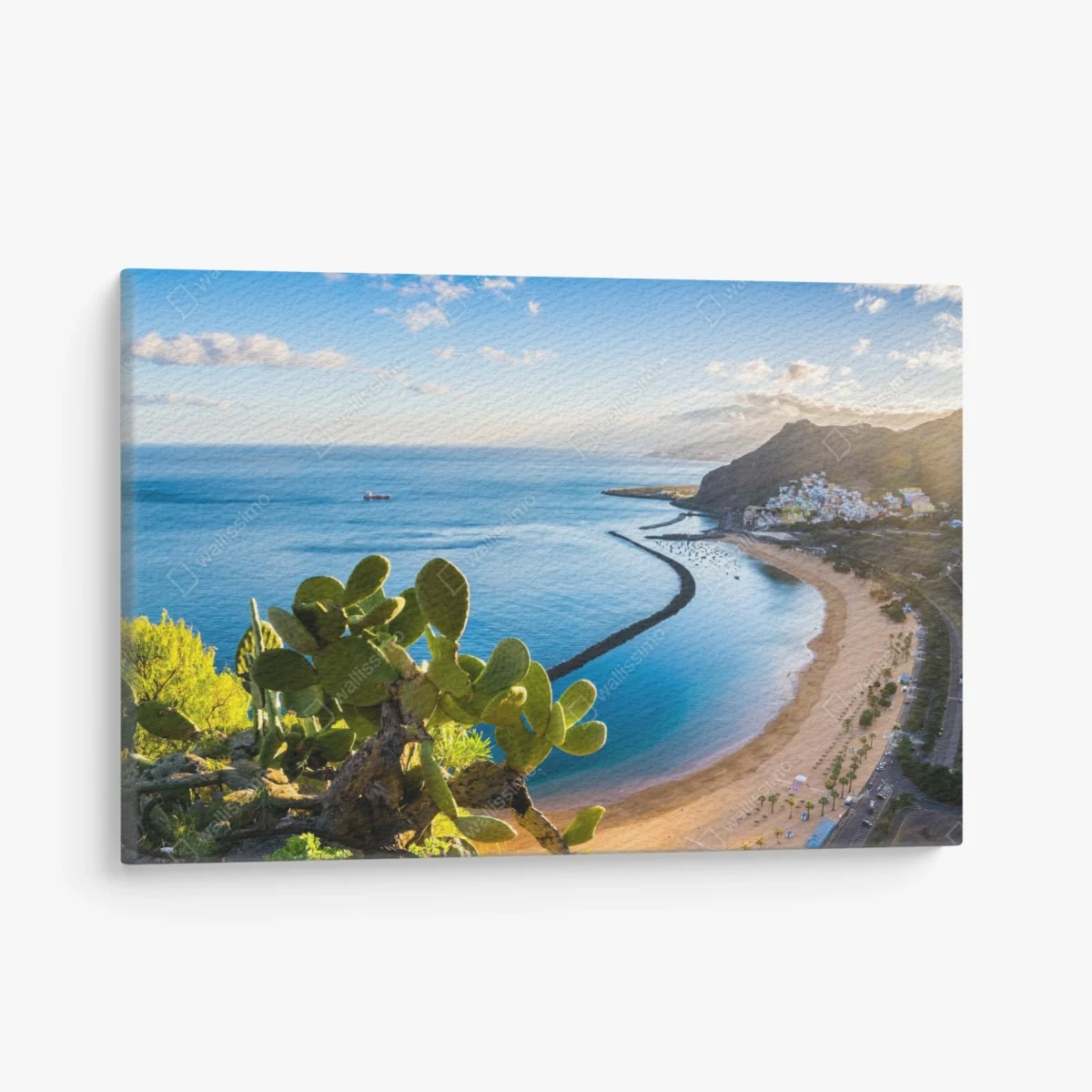 Leinwandbild sonniger strand Las Teresitas panorama – Wallnifity®