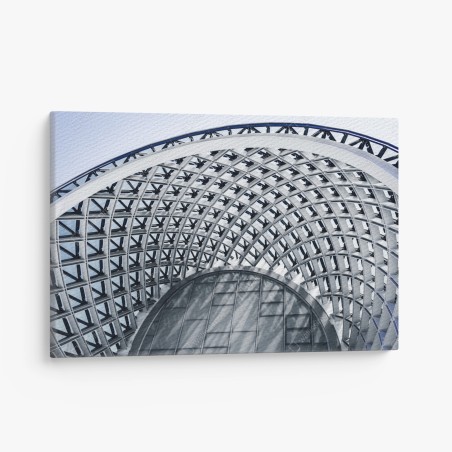 Leinwandbild geometrischer bogen moderner architektur – Wallnifity®