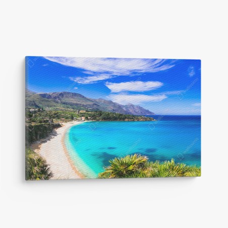 Leinwandbild türkisstrand küstenlandschaft – Wallnifity®