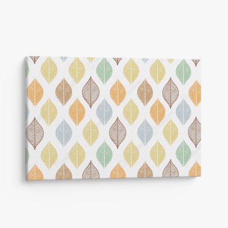 Leinwandbild pastelliges blättermuster für die wand – Wallnifity®