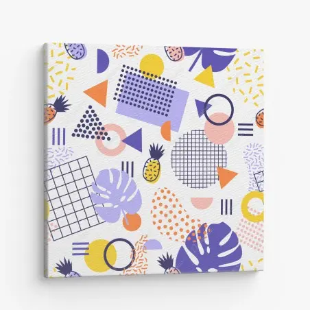 Leinwandbild verspieltes tropisches geometrisches muster – Wallnifity®