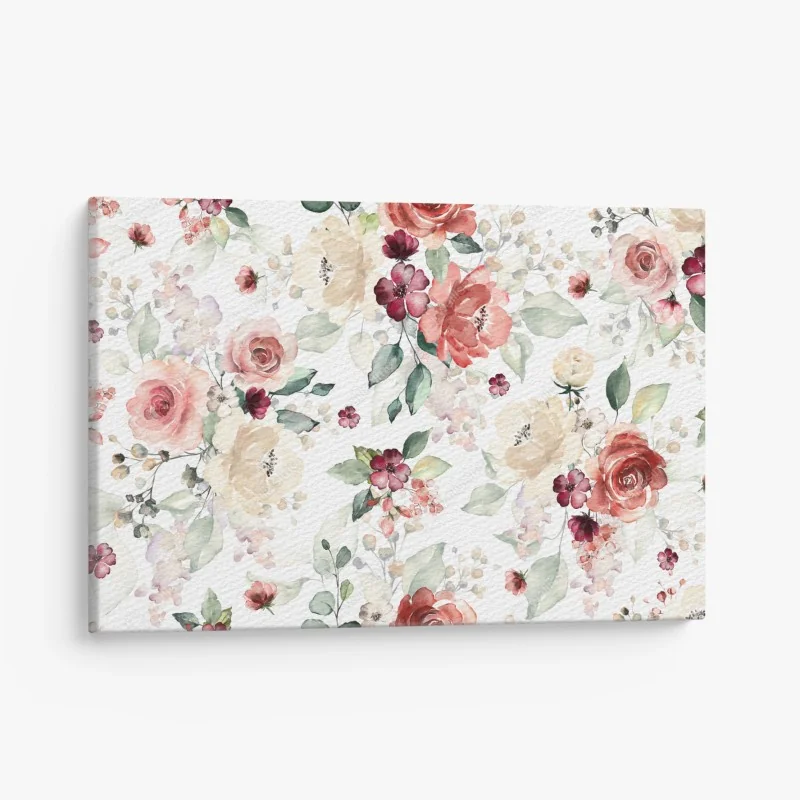 Leinwandbild zartes aquarell rosenmuster
