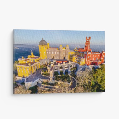 Leinwandbild bunter palast Pena in Sintra – Wallnifity®