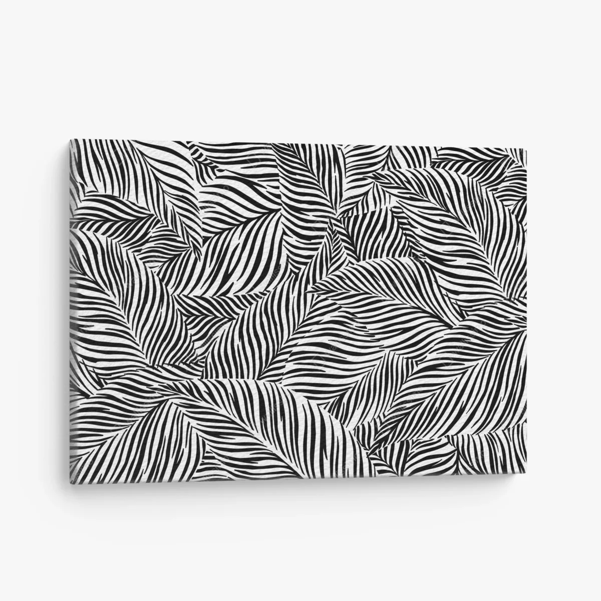 Leinwandbild monochromes tropisches blattmuster – Wallnifity® Leinwandbild monochromes tropisches blattmuster – Wallnifity®