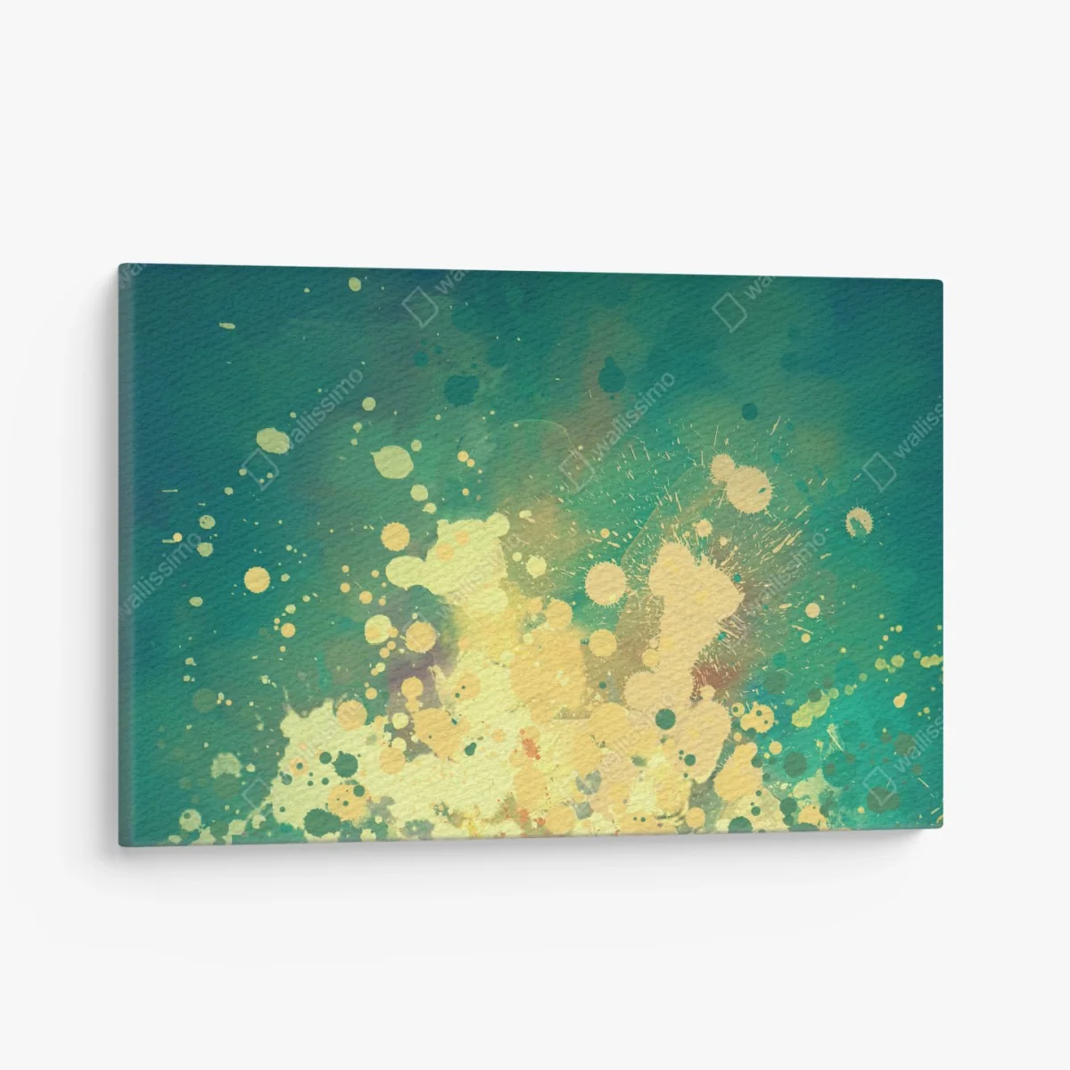 Leinwandbild türkiser aquarellausbruch abstrakt – Wallnifity® Leinwandbild türkiser aquarellausbruch abstrakt – Wallnifity®