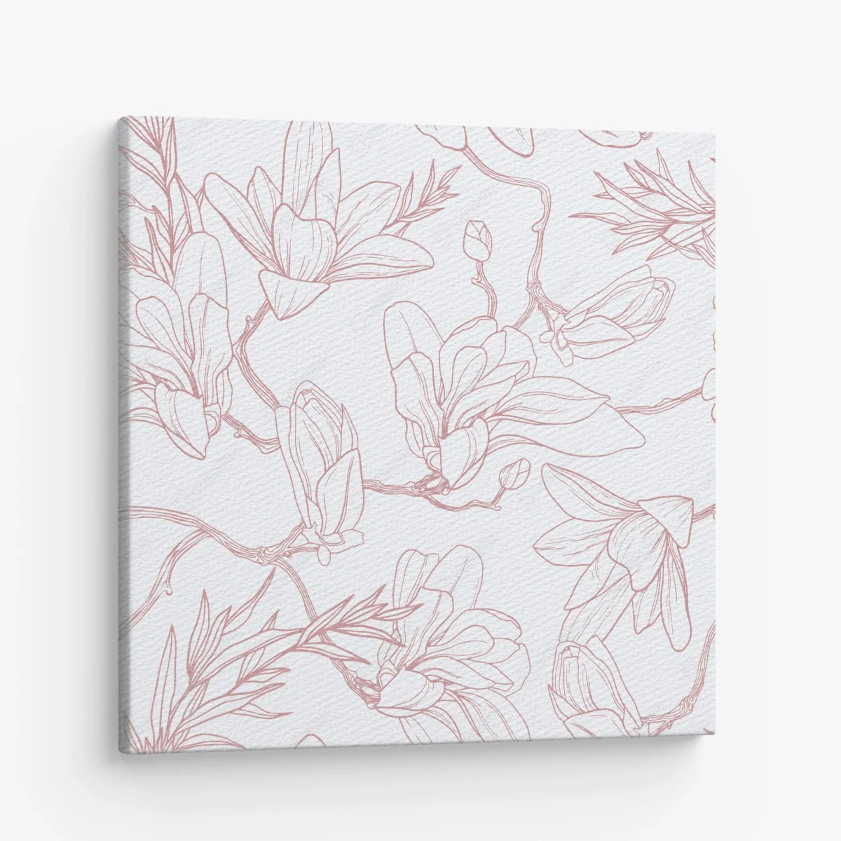 Leinwandbild zartes magnolienmuster in sanftem rosa – Wallnifity® Leinwandbild zartes magnolienmuster in sanftem rosa – Wallnifity®