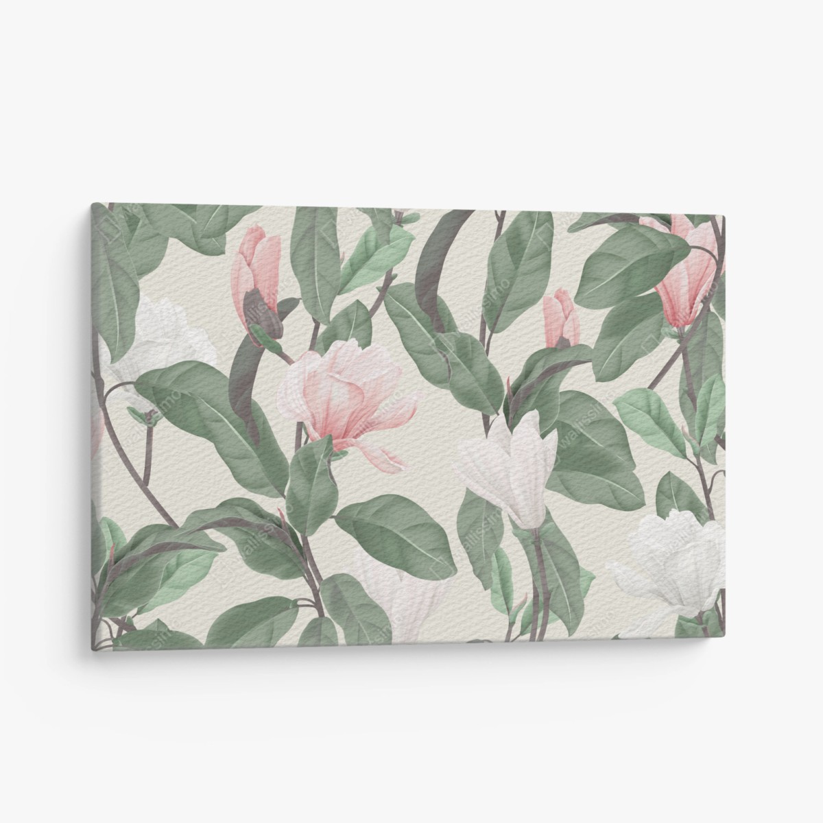 Leinwandbild pastell magnolienmuster – Wallnifity®