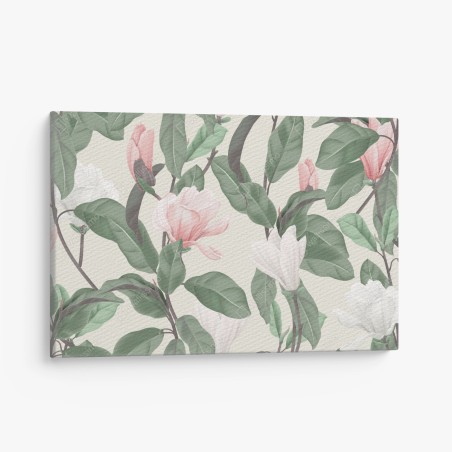 Leinwandbild pastell magnolienmuster – Wallnifity®