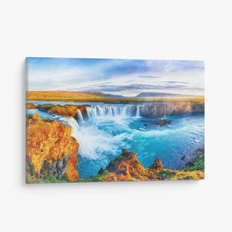 Leinwandbild rotes mohnfeld bei Corbridge – Wallnifity®