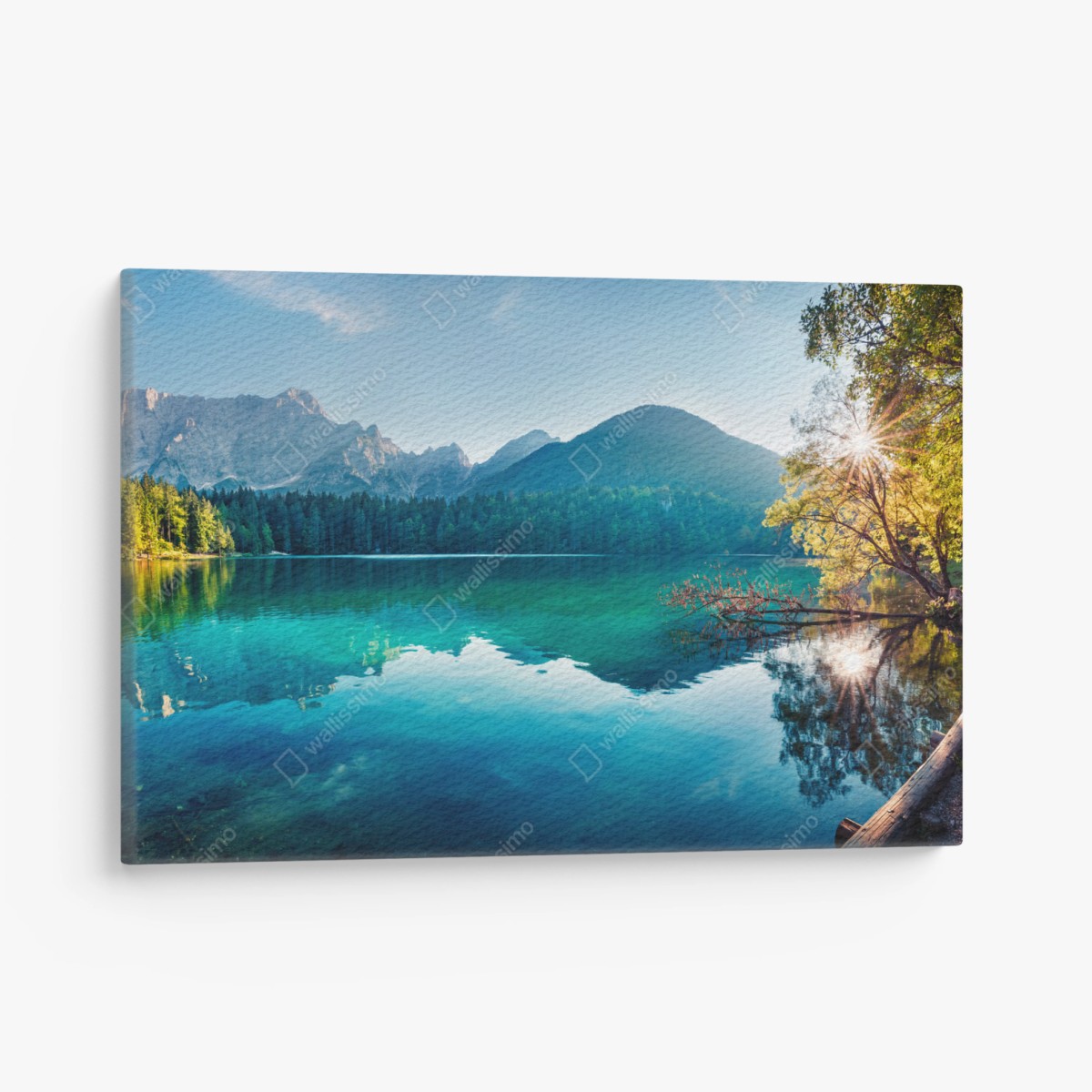 Leinwandbild sonniger Fusine see, Julische Alpen – Wallnifity®