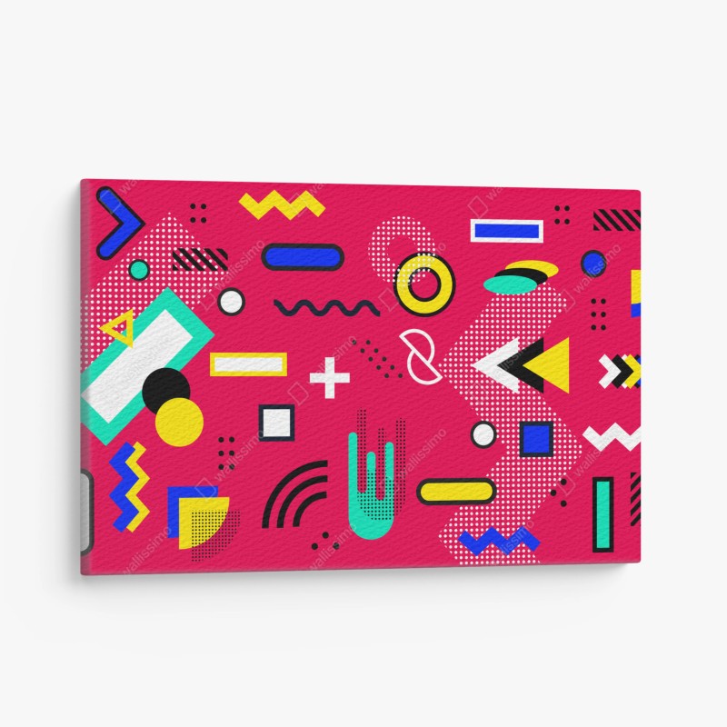 Leinwandbild lebhaftes geometrisches pop-muster