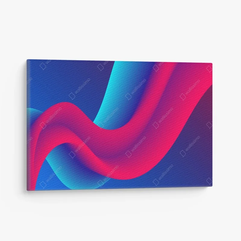 Leinwandbild leuchtende fließende verlaufswellen
