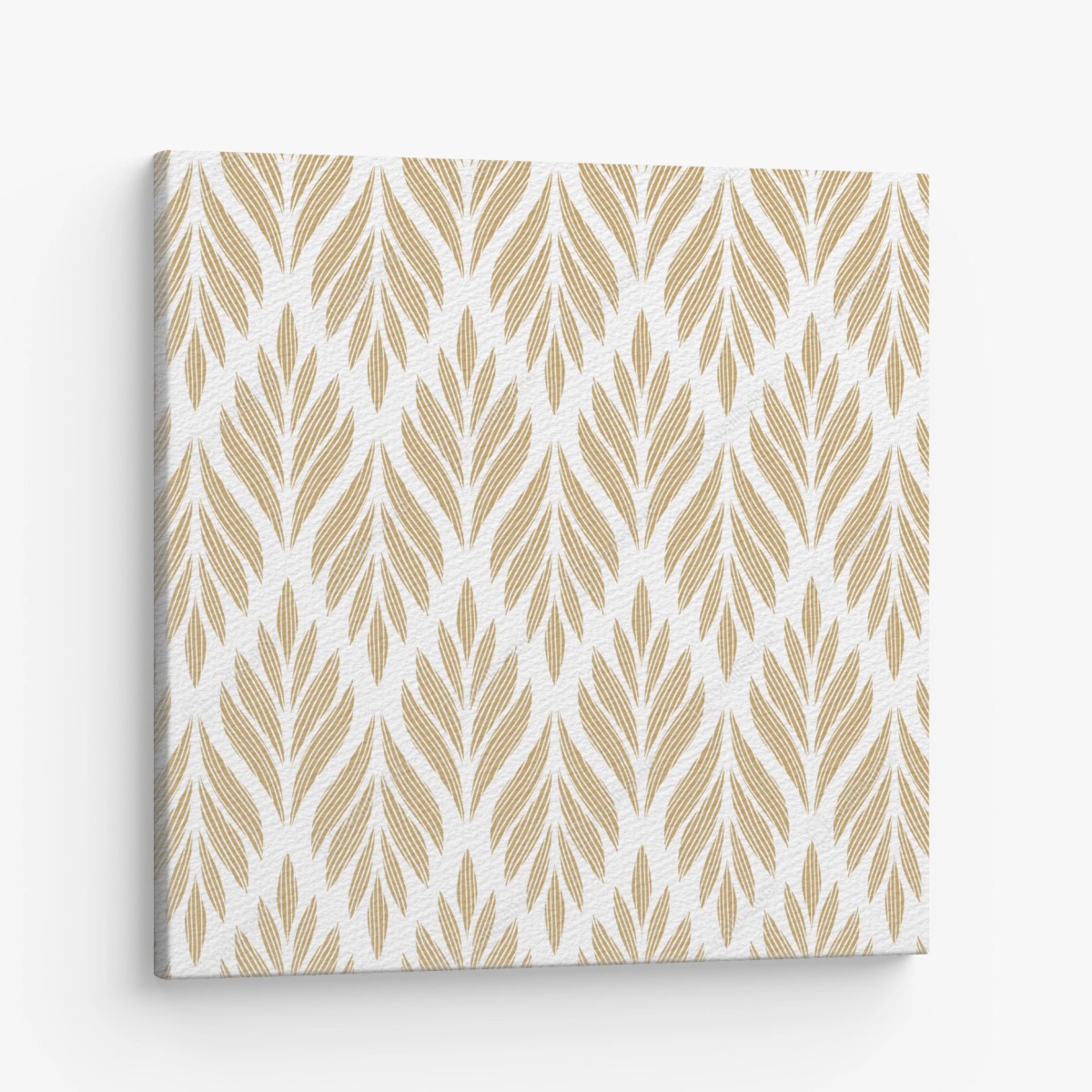 Leinwandbild goldenes blattmuster nahtloses design – Wallnifity®