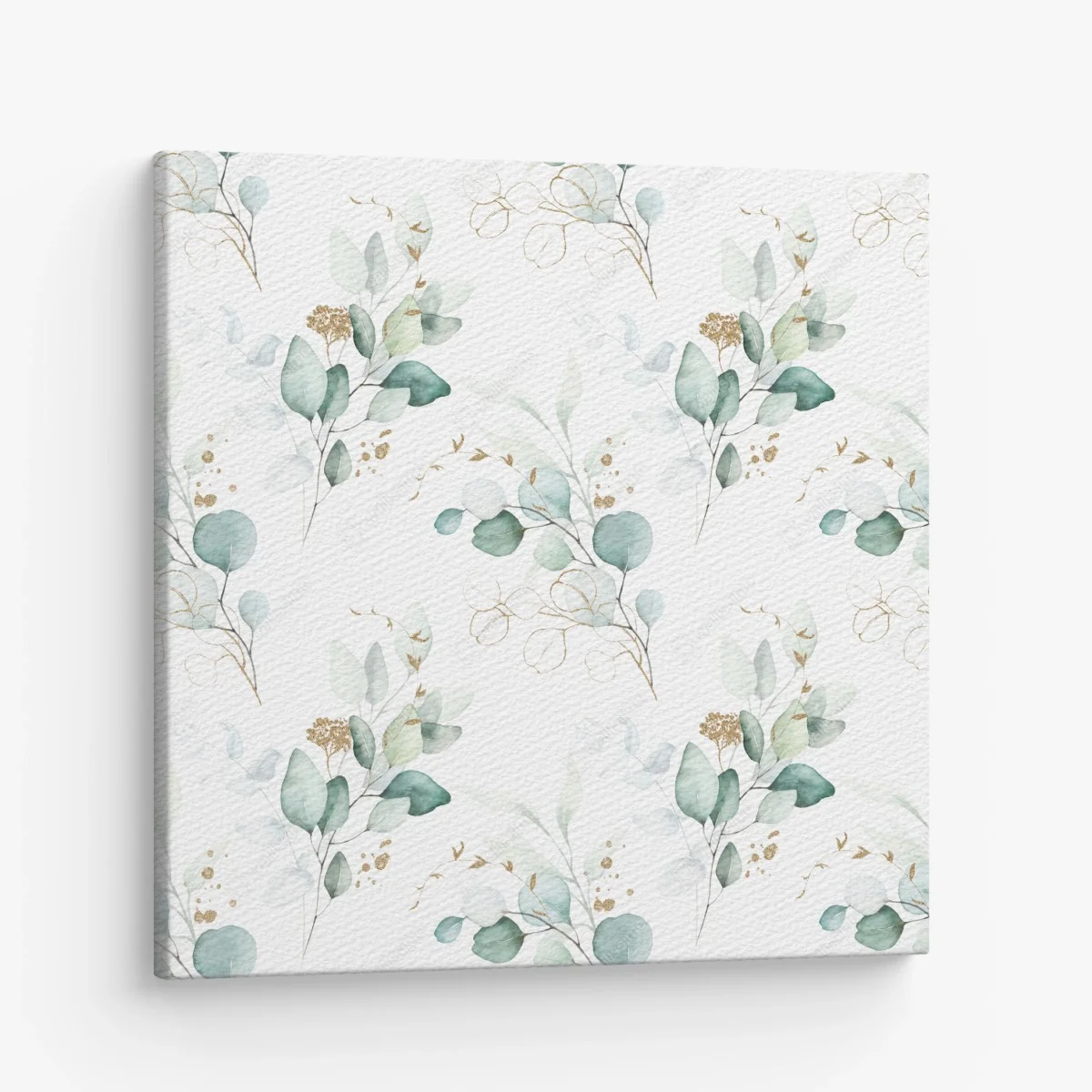 Leinwandbild eukalyptus aquarell muster in grüntönen – Wallnifity® Leinwandbild eukalyptus aquarell muster in grüntönen – Wallnifity®