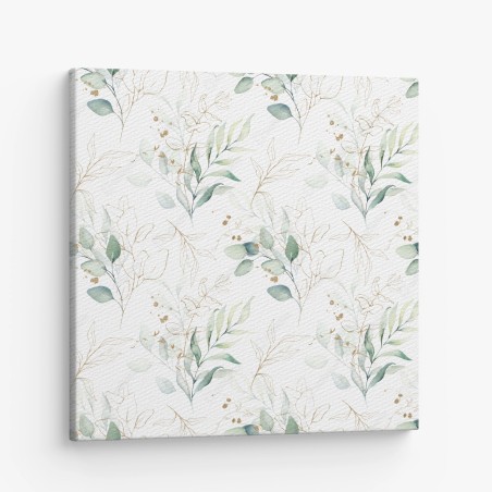 Leinwandbild sanftes eukalyptus aquarellmuster – Wallnifity®