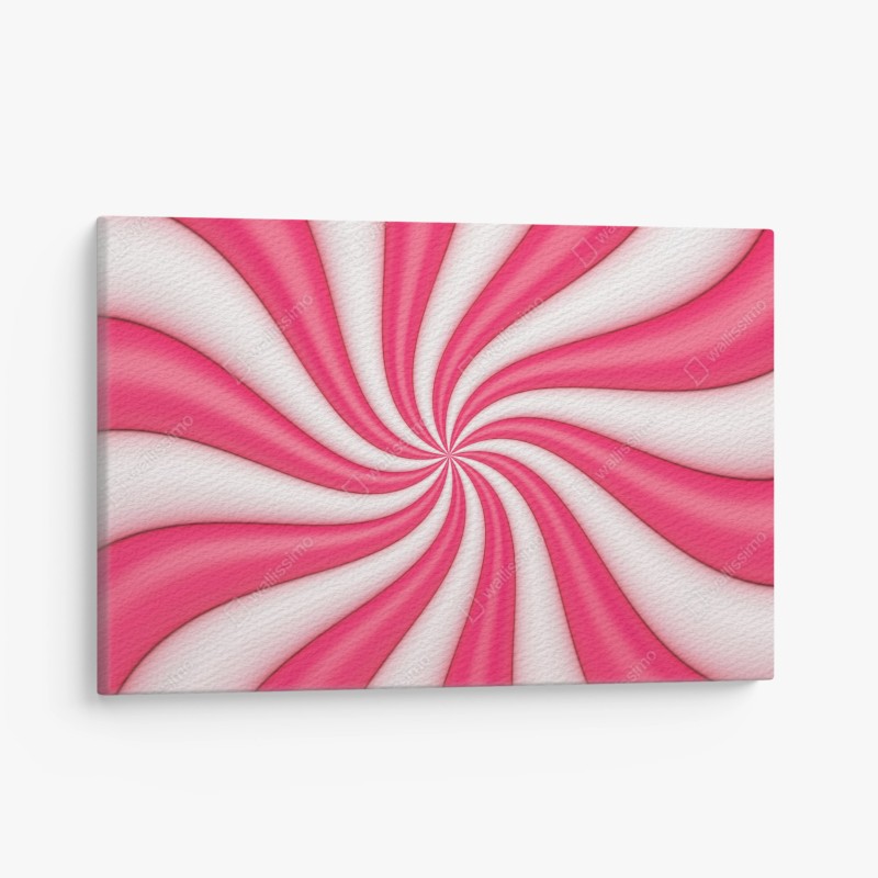 Leinwandbild rosa bonbonspirale