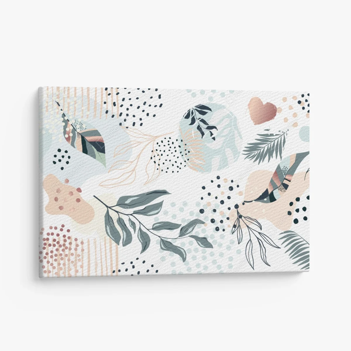 Leinwandbild pastellfarbenes botanisches abstraktes muster – Wallnifity® Leinwandbild pastellfarbenes botanisches abstraktes muster – Wallnifity®