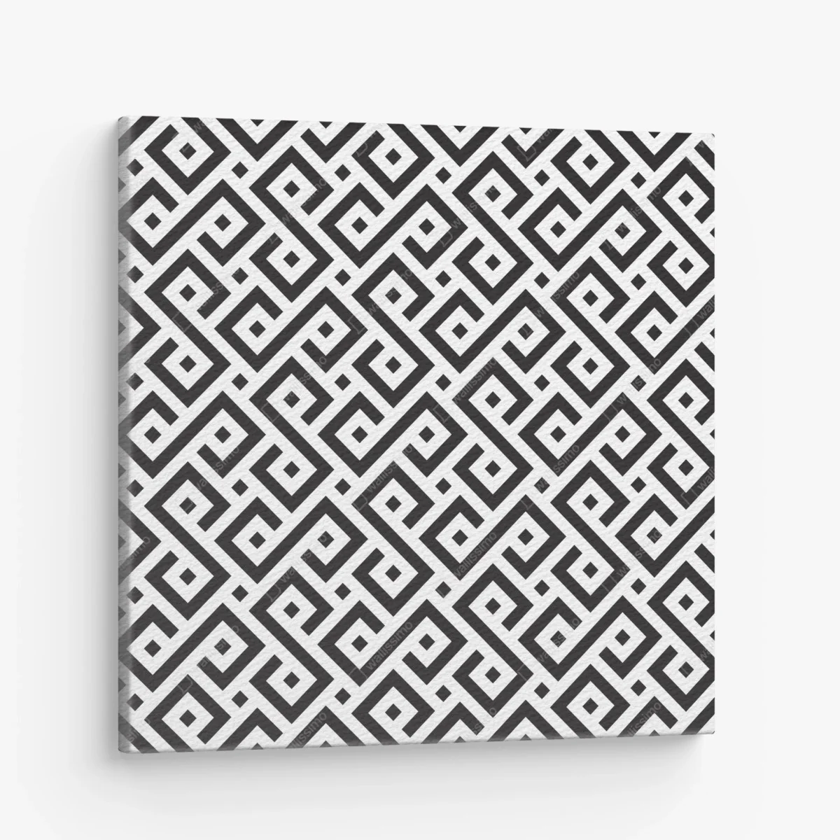 Leinwandbild zeitloses schwarz-weiß geometrisches muster – Wallnifity® Leinwandbild zeitloses schwarz-weiß geometrisches muster – Wallnifity®