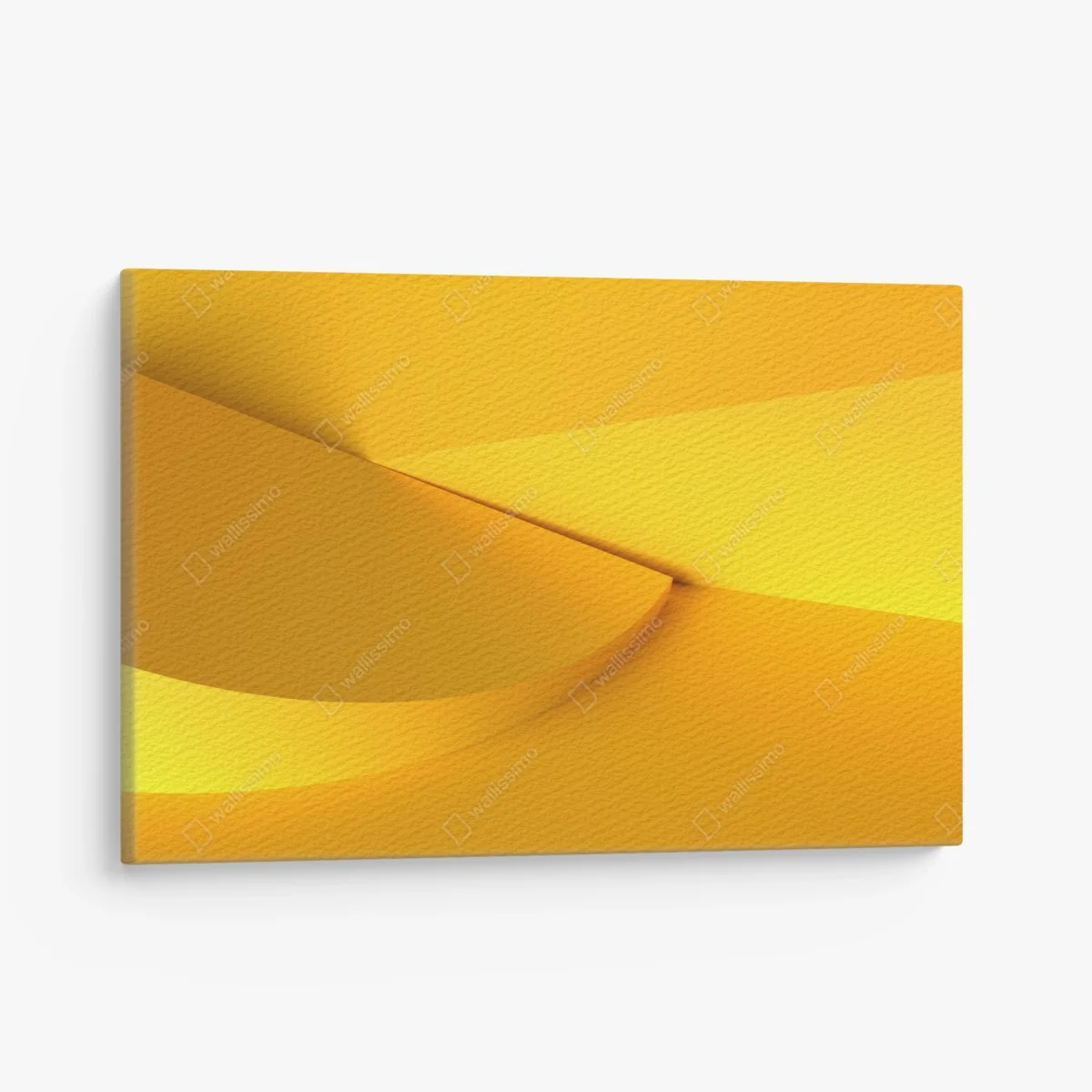 Leinwandbild gelbe geometrische abstraktion 3d – Wallnifity®