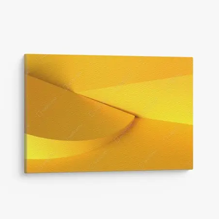 Leinwandbild gelbe geometrische abstraktion 3d – Wallnifity®