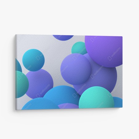 Leinwandbild bunte schwebende kugeln 3d abstrakt – Wallnifity®