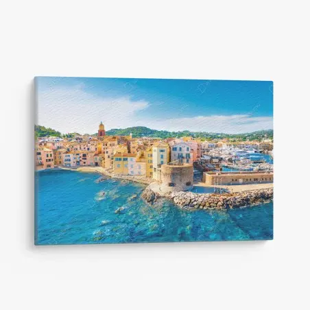 Leinwandbild sonniger Mittelmeerhafen – Wallnifity®