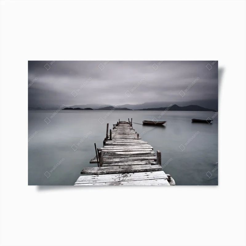 Poster ruhige seebrücke über stillem meer