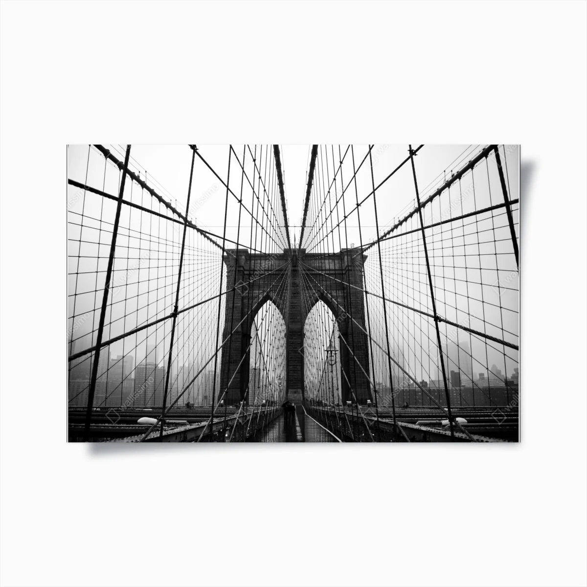 Poster Brooklyn Bridge geometrische perspektive – Wallnifity® Poster Brooklyn Bridge geometrische perspektive – Wallnifity®