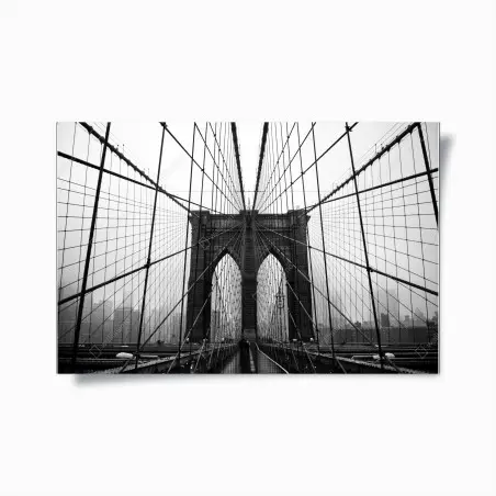 Poster Brooklyn Bridge geometrische perspektive – Wallnifity®