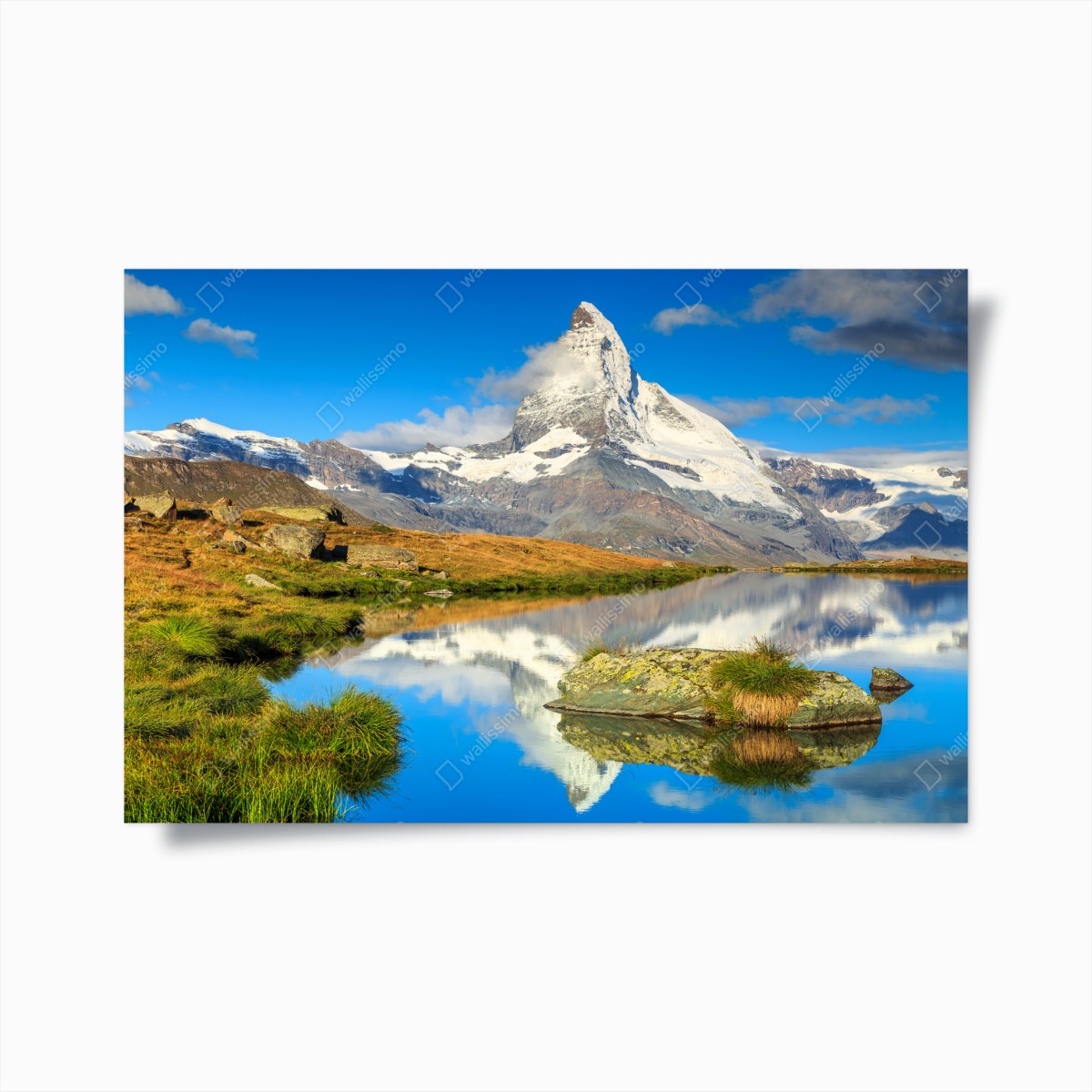 Poster majestätischer Matterhorn-spiegel im alpensee – Wallnifity®