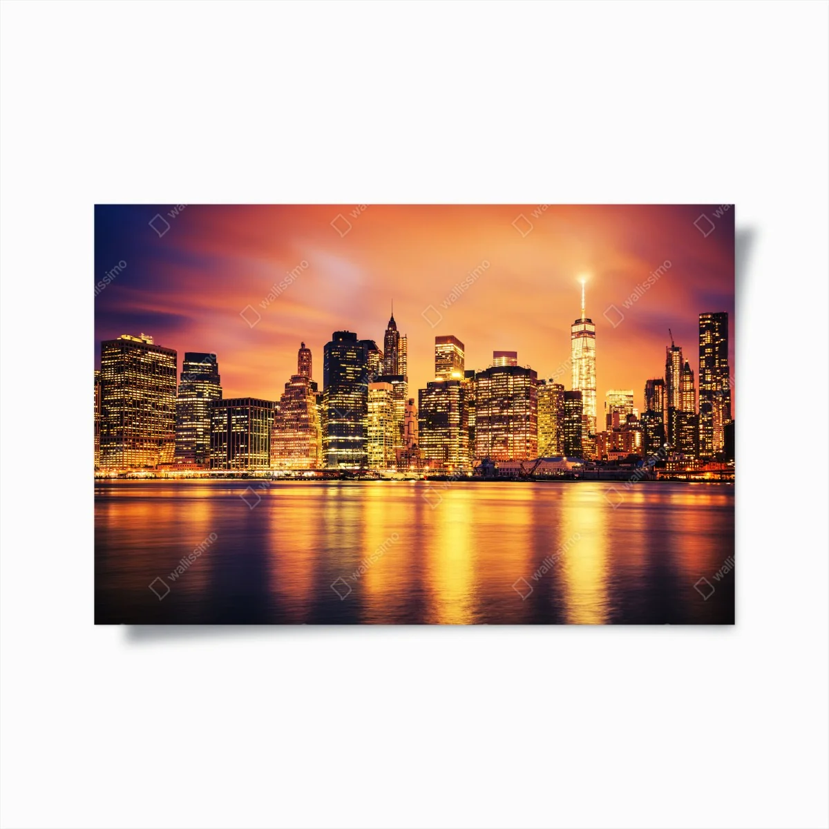 Poster New York skyline bei sonnenuntergang – Wallnifity®