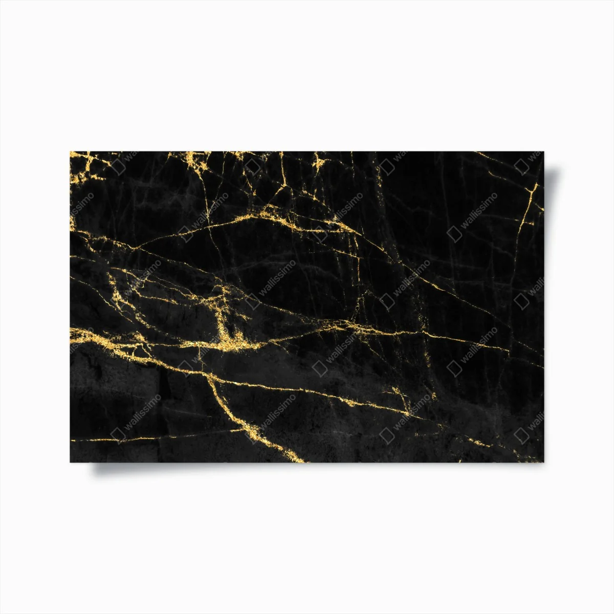 Poster schwarzer marmor mit goldenen adern – Wallnifity®