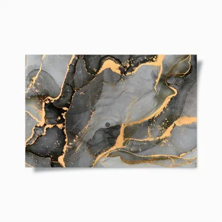 Poster rauchiger grauer marmor mit goldenen adern – Wallnifity®