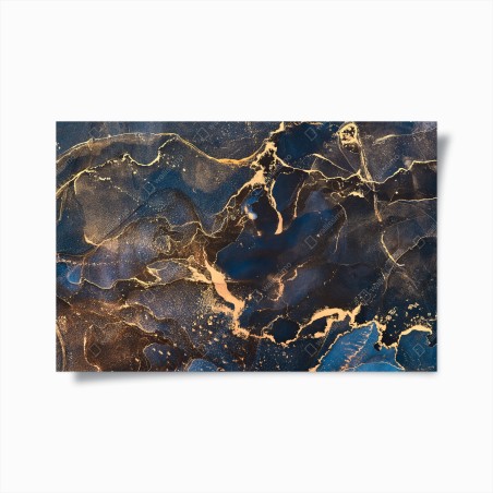 Poster nachtmarmor mit goldenen adern – Wallnifity®
