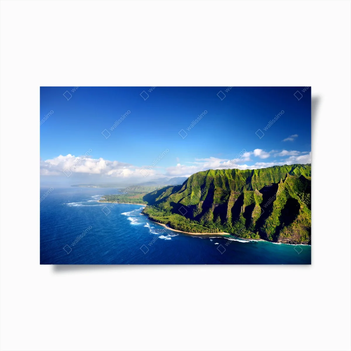 Poster majestätische küstenklippen über türkisfarbenem meer – Wallnifity® Poster majestätische küstenklippen über türkisfarbenem meer – Wallnifity®