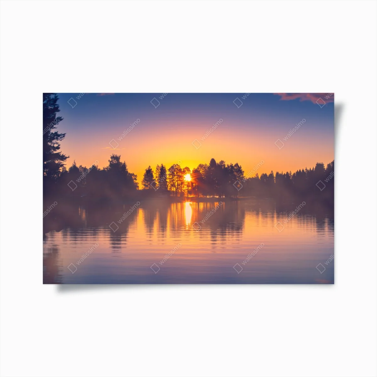 Poster nebliger sonnuntergang am see – Wallnifity® Poster nebliger sonnuntergang am see – Wallnifity®