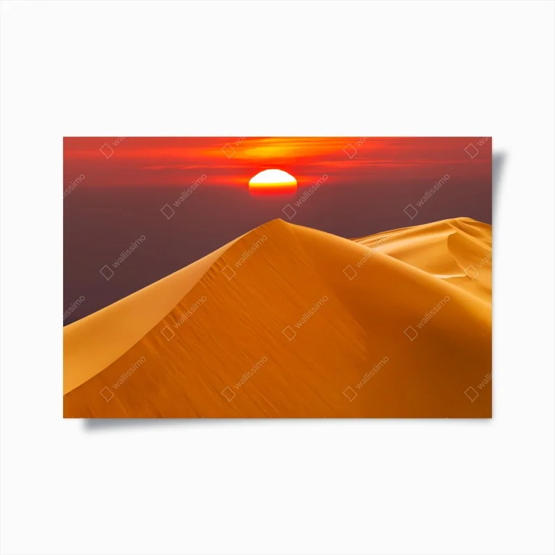 Poster goldener sonnenuntergang über sanddünen – Wallnifity® Poster goldener sonnenuntergang über sanddünen – Wallnifity®