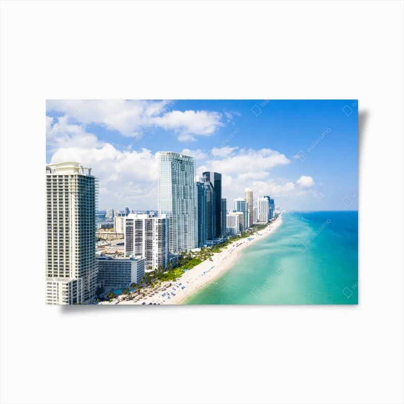 Poster türkisfarbene strand-skyline