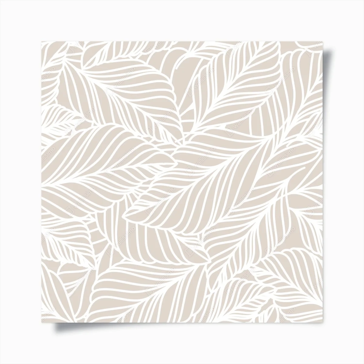 Poster beige botanisches blattmuster – Wallnifity®
